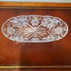 Mid 20th Century Genuine Handcut Lead Crystal Bowl From Western Germany